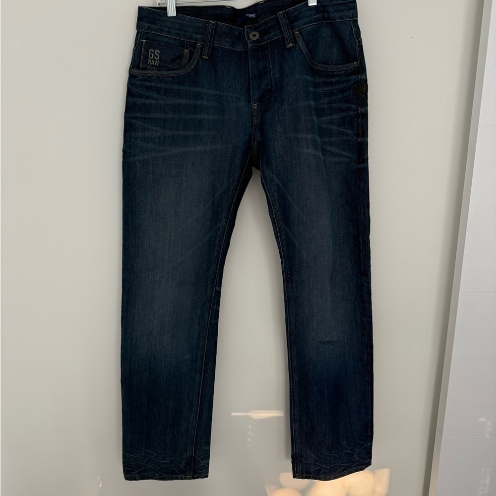 G Star raw men’s Dark Blue Jeans size 32 32 length